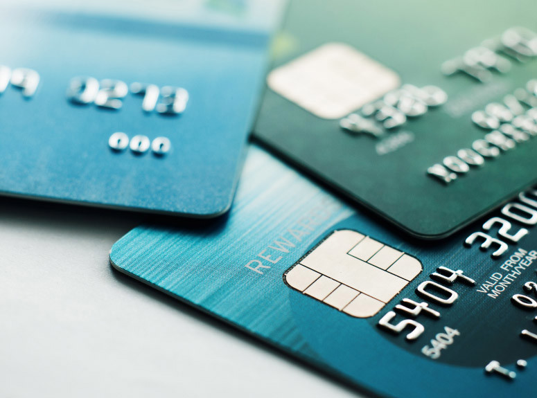 stack of credit cards