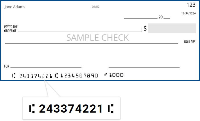routing number